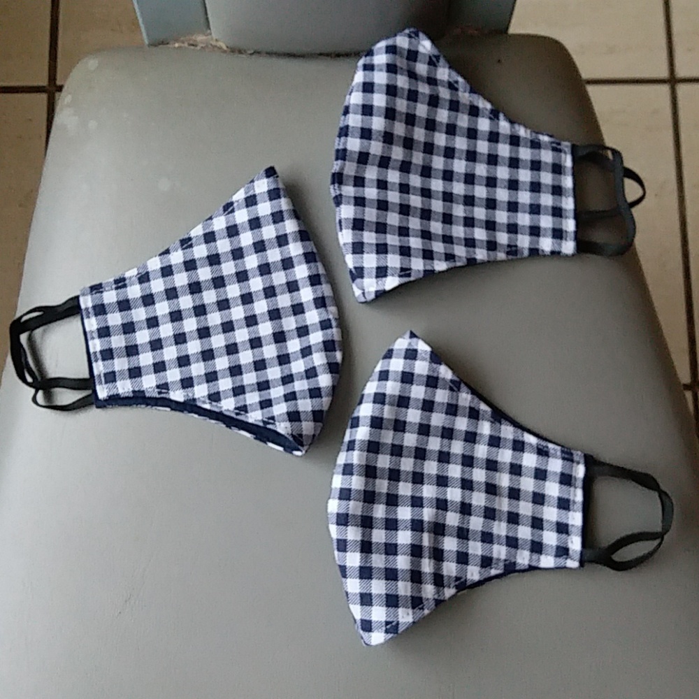Beautiful NWOT 3 Checkerboard Reusable Masks